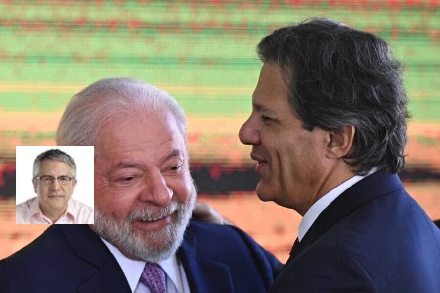 Foto do Presidente Lula com Ministro Haddad. No destaque, Ministro Alexandre Padilha