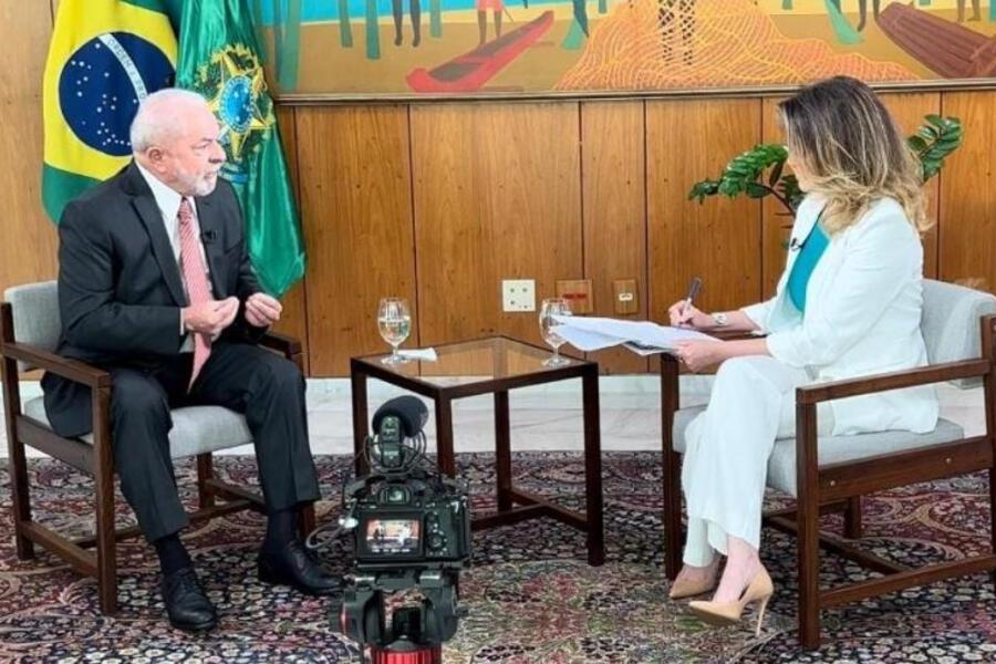 Lula concede primeira entrevista oficial à jornalista Natuza Nery, da GloboNews