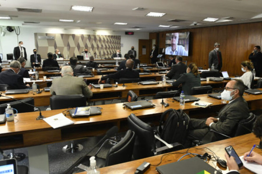Foto de Senadores na CPI da Covid
