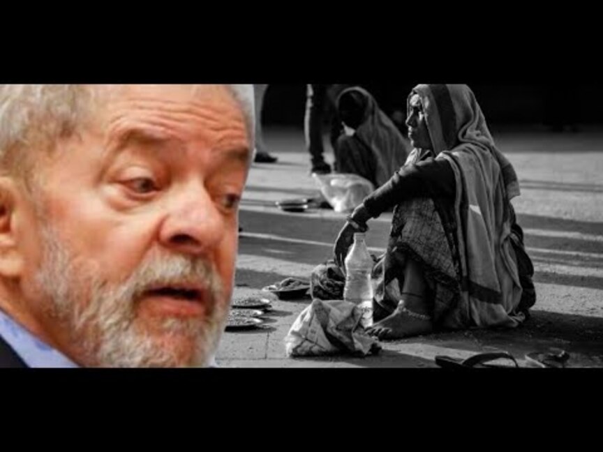 Foto de Lula junto a sua frase "Não podemos naturalizar a fome"