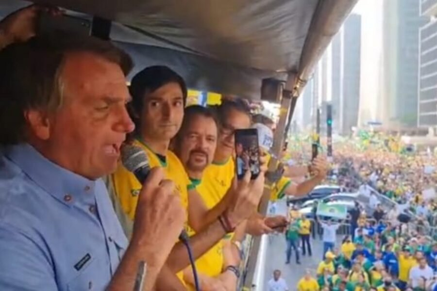 Bolsonaro fala em ato do 7 de Setembro na Av. Paulista, em São Paulo, SP.