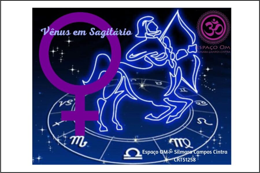 Ilustração do Signo de Sagitário em Vênus