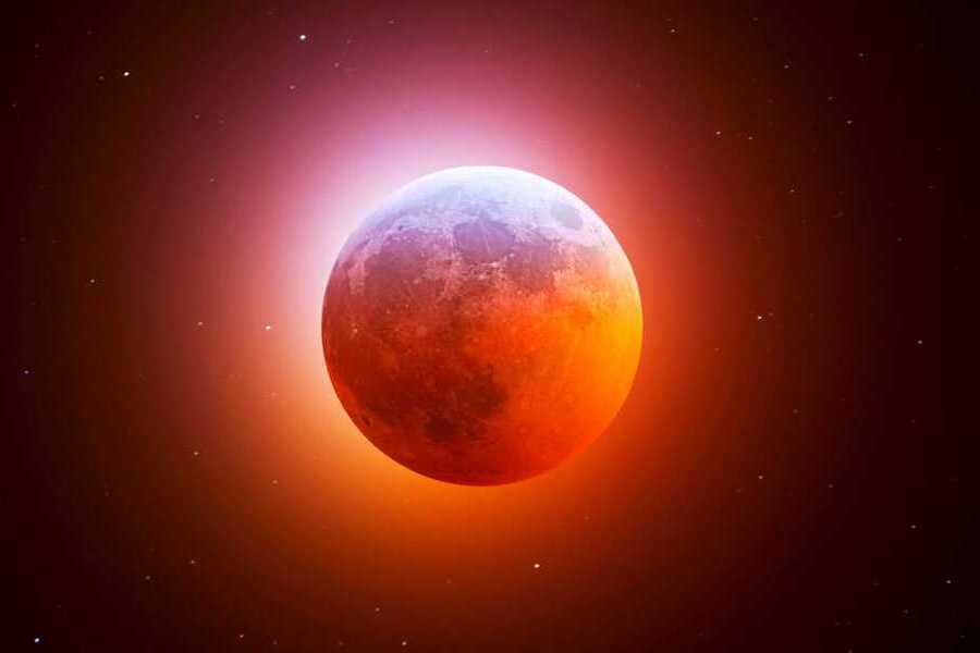 Foto da eclipse da Lua