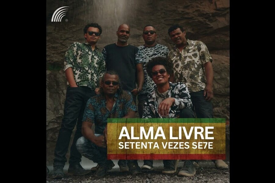 Foto promocional do lançamento da música Setenta vezes Sete, da Banda Alma Livre