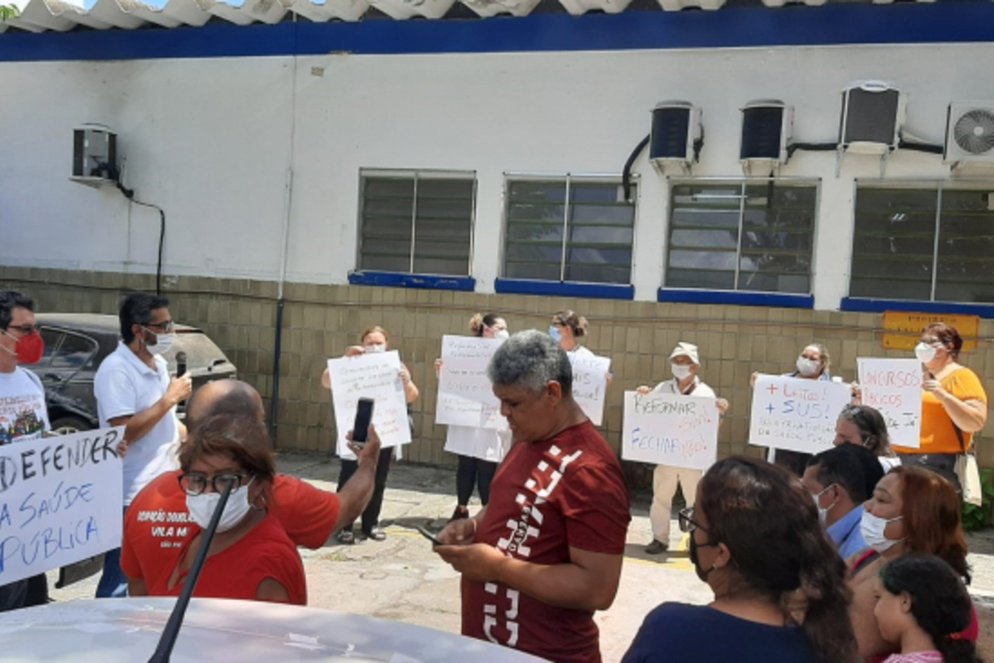 Servidores protestam contra fechamento do PS Santana e transferência de serviços para o AE Tucuruvi
